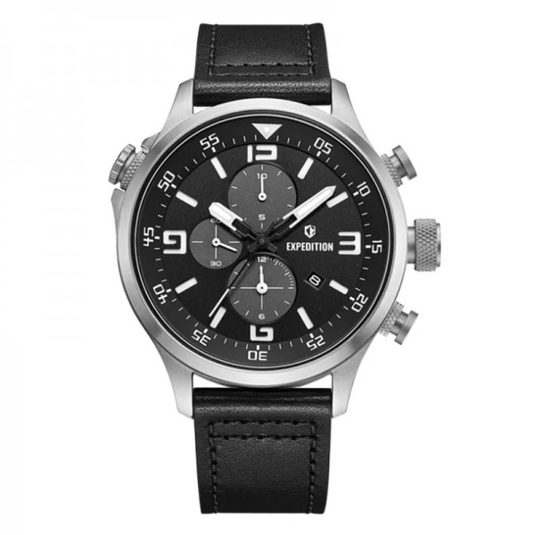 Expedition 6318 Silver Black Leather MCLSSBASL1